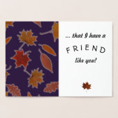 感謝の友情紅葉カスタム文字 箔カード (内部)