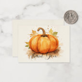 感謝の収穫カボチャありがとう ノートカード (正面/裏面インサイチュ)