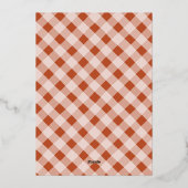 感謝の収穫台本の写真Thanksgiving 箔シーズンカード (裏面)