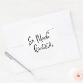 感謝の台本モダンタイポグラフィクラシック ラウンドシール (封筒)