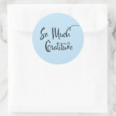 感謝の台本モダンタイポグラフィ薄紫C ラウンドシール (バッグ)