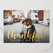 感謝の台本 |感謝祭の写真 箔シーズンカード (正面)