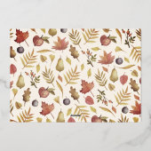 感謝の台本 |感謝祭の写真 箔シーズンカード (裏面)