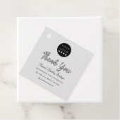 感謝の名前ロゴQRコードSilver Gray フェイバータグ (インサイチュ)