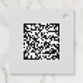 感謝の名前ロゴQRコードSilver Gray フェイバータグ (裏面)