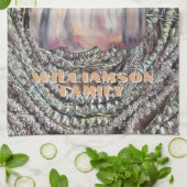 感謝の名字スクリプトかぼちゃ素朴な秋 キッチンタオル (折り畳み)