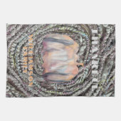 感謝の名字スクリプトかぼちゃ素朴な秋 キッチンタオル (横)