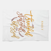 感謝の名賛美前テラコッタホワイト キッチンタオル (横)