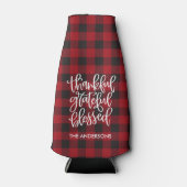 感謝の名賛美前レッドプレイド ボトルクーラー (正面)