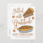 感謝の喜びに満ちた感謝祭 シーズンポストカード (正面/裏面)