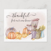 感謝の国カボチャの水の色を移動 案内ポストカード (正面)