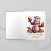 感謝の声 箔グリーティングカード (外側レイダウン)