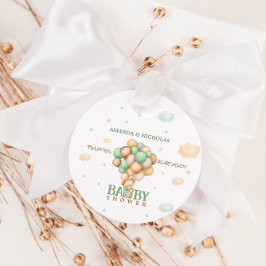 感謝の多くのクマの風船ベビーシャワー フェイバータグ