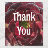 感謝の多肉植物フォトレッドプラントサンキュー ワインラベル (シングルラベル)