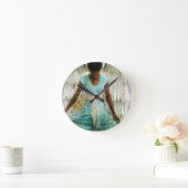 感謝の天使 ラウンド壁時計 (ホーム)