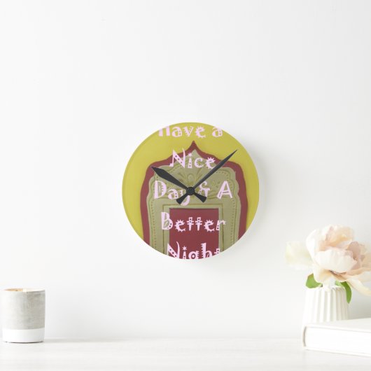 感謝の天気の良い日そしてよりよい夜を過して下さい ラウンド壁時計 (ホーム)