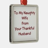 感謝の夫いけなのオーナメントから妻へ メタルオーナメント (右)