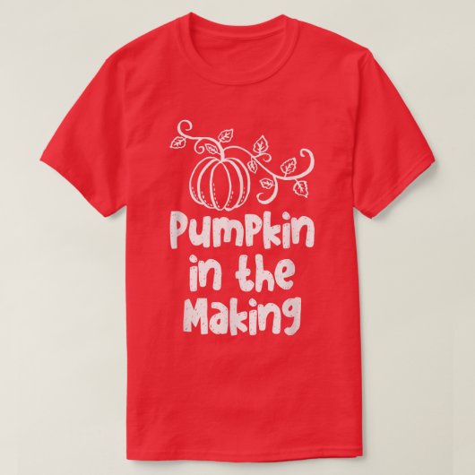 感謝の妊娠の新しいMを作るカボチャ Tシャツ (デザイン正面)