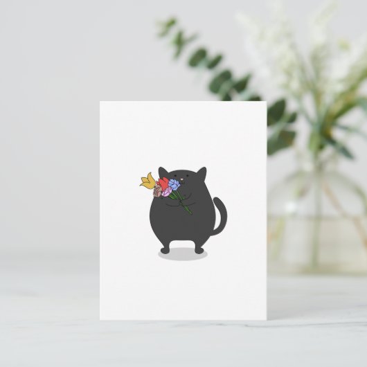 感謝の子猫 ポストカード (スタンド正面)