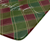 感謝の季節の感謝の赤い緑の草原 カッティングボード (角)