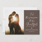 感謝の季節の感謝祭のフォトカード シーズンカード (正面)