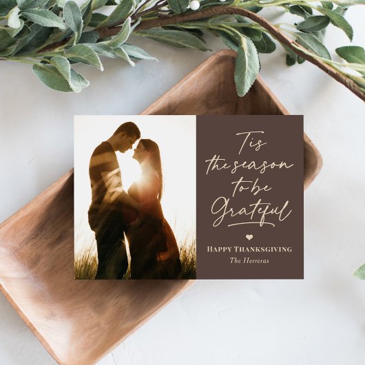 感謝の季節の感謝祭のフォトカード シーズンカード