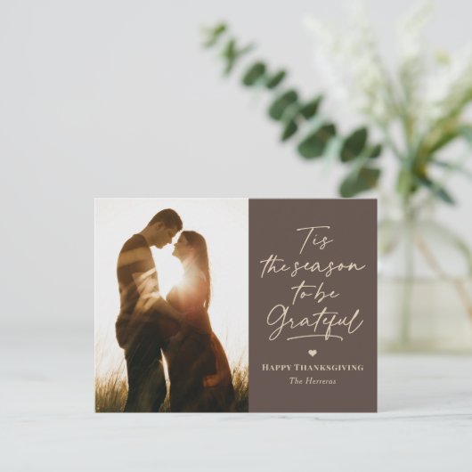 感謝の季節の感謝祭フォトカードポストカード シーズンポストカード (スタンド正面)