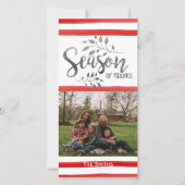 感謝の季節の感謝祭写真カード - 赤 シーズンカード (正面)