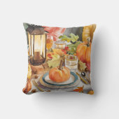 感謝の季節の暖かい感謝灯 クッション (正面)