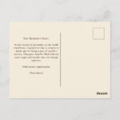 感謝の季節の暖かなお祭り 水彩ランタン ポストカード (裏面)