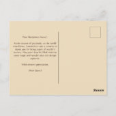 感謝の季節の暖かなお祭り 水彩ランタン ポストカード (裏面)