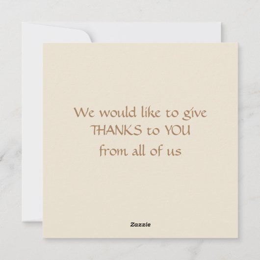 感謝の季節の秋のキノコのアコーンリンゴ シーズンカード (裏面)