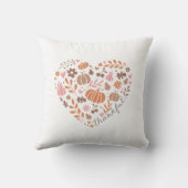 感謝の季節の秋ハートグラフィック クッション (裏面)