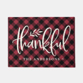 感謝の季節 |感謝祭パーソナライズされた ドアマット (正面)