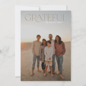 感謝の完全な写真モダン感謝提供フォトカード シーズンカード (正面)