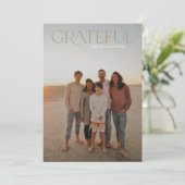 感謝の完全な写真モダン感謝提供フォトカード シーズンカード (スタンド正面)