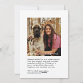 感謝の完全な写真モダン感謝提供フォトカード シーズンカード (裏面)