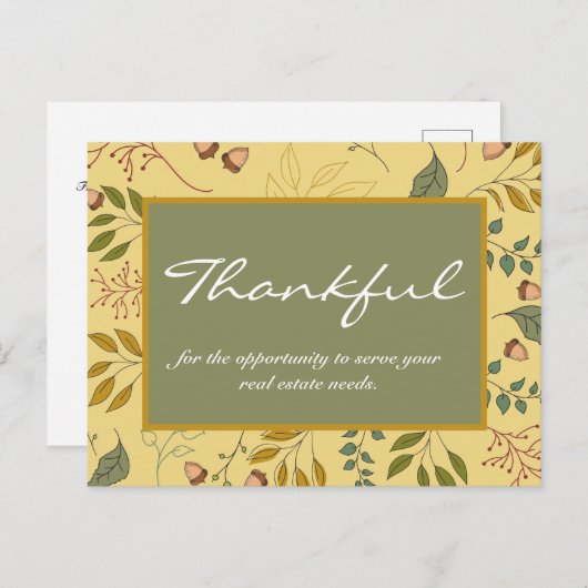 感謝の実在財産クライアントの評価 シーズンポストカード (正面/裏面)