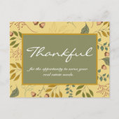 感謝の実在財産クライアントの評価 シーズンポストカード (正面)