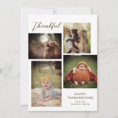 感謝の家族のコラージュ感謝モダンの写真 シーズンカード (正面)