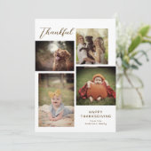 感謝の家族のコラージュ感謝モダンの写真 シーズンカード (スタンド正面)