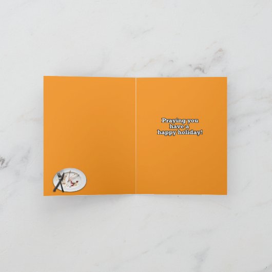 感謝の家族の感謝祭 カード (内部)