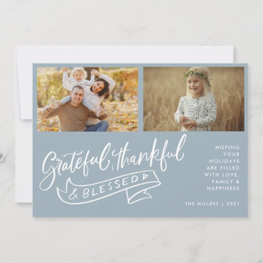 感謝の家族の賛美写真クリスマス (正面)