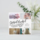 感謝の家族の賛美写真クリスマス シーズンカード (スタンド正面)