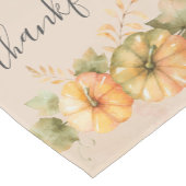 感謝の家族カボチャ感謝ディナー ショートテーブルランナー (コーナー)