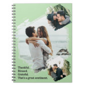 感謝の家族賛美の写真ノート ノートブック (正面)
