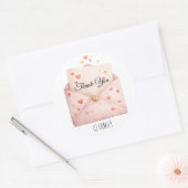 感謝の封筒ステッカー ラウンドシール (封筒)