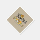 感謝の小さなひまわり格言家族 スタンダードカクテルナプキン (角)