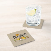 感謝の小さなひまわり格言家族 ペーパーコースター (インサイチュ)