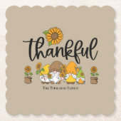 感謝の小さなひまわり格言家族 ペーパーコースター (正面)